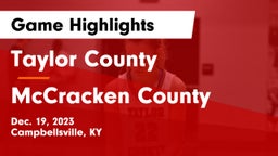 Taylor County  vs McCracken County  Game Highlights - Dec. 19, 2023