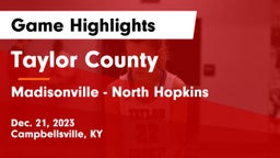 Taylor County  vs Madisonville - North Hopkins Game Highlights - Dec. 21, 2023