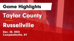 Taylor County  vs Russellville  Game Highlights - Dec. 28, 2023