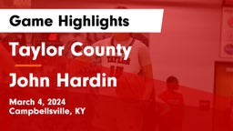 Taylor County  vs John Hardin  Game Highlights - March 4, 2024