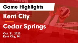 Kent City  vs Cedar Springs  Game Highlights - Oct. 31, 2020