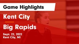 Kent City  vs Big Rapids  Game Highlights - Sept. 22, 2022