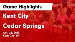 Kent City  vs Cedar Springs  Game Highlights - Oct. 28, 2023