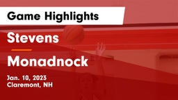 Stevens  vs Monadnock  Game Highlights - Jan. 10, 2023