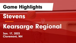 Stevens  vs Kearsarge Regional  Game Highlights - Jan. 17, 2023