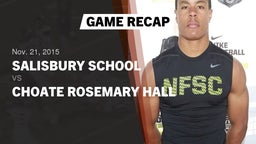 Recap: Salisbury School  vs. Choate Rosemary Hall  2015