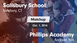 Matchup: Salisbury School vs. Phillips Academy  2016