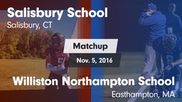 Matchup: Salisbury School vs. Williston Northampton School 2016