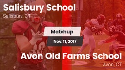 Matchup: Salisbury School vs. Avon Old Farms School 2017