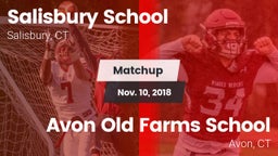 Matchup: Salisbury School vs. Avon Old Farms School 2018