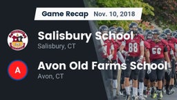 Recap: Salisbury School  vs. Avon Old Farms School 2018