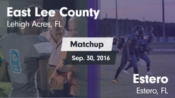Matchup: East Lee County vs. Estero  2016