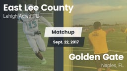 Matchup: East Lee County vs. Golden Gate  2017