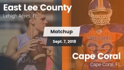 Matchup: East Lee County vs. Cape Coral  2018