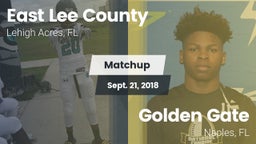 Matchup: East Lee County vs. Golden Gate  2018