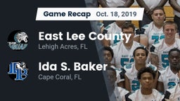 Recap: East Lee County  vs. Ida S. Baker  2019