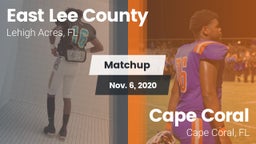 Matchup: East Lee County vs. Cape Coral  2020