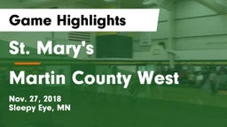 St. Mary's  vs Martin County West  Game Highlights - Nov. 27, 2018