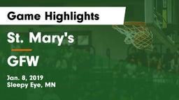 St. Mary's  vs GFW  Game Highlights - Jan. 8, 2019