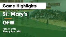 St. Mary's  vs GFW  Game Highlights - Feb. 8, 2019