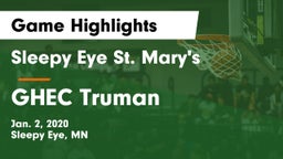 Sleepy Eye St. Mary's  vs GHEC Truman Game Highlights - Jan. 2, 2020
