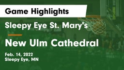 Sleepy Eye St. Mary's  vs New Ulm Cathedral  Game Highlights - Feb. 14, 2022