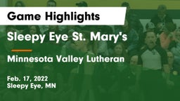 Sleepy Eye St. Mary's  vs Minnesota Valley Lutheran  Game Highlights - Feb. 17, 2022