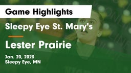 Sleepy Eye St. Mary's  vs Lester Prairie  Game Highlights - Jan. 20, 2023