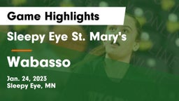 Sleepy Eye St. Mary's  vs Wabasso  Game Highlights - Jan. 24, 2023