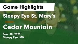 Sleepy Eye St. Mary's  vs Cedar Mountain Game Highlights - Jan. 30, 2023