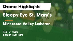 Sleepy Eye St. Mary's  vs Minnesota Valley Lutheran  Game Highlights - Feb. 7, 2023