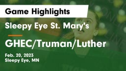 Sleepy Eye St. Mary's  vs GHEC/Truman/Luther Game Highlights - Feb. 20, 2023