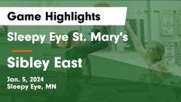 Sleepy Eye St. Mary's  vs Sibley East  Game Highlights - Jan. 5, 2024