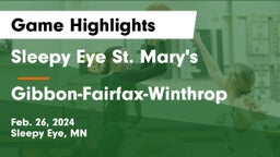 Sleepy Eye St. Mary's  vs Gibbon-Fairfax-Winthrop  Game Highlights - Feb. 26, 2024