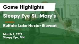 Sleepy Eye St. Mary's  vs Buffalo Lake-Hector-Stewart  Game Highlights - March 7, 2024