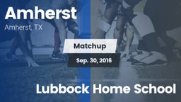 Matchup: Amherst vs. Lubbock Home School 2016