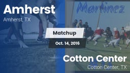 Matchup: Amherst vs. Cotton Center  2016