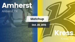 Matchup: Amherst vs. Kress  2016
