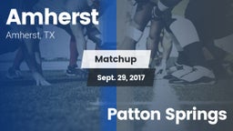 Matchup: Amherst vs. Patton Springs 2017