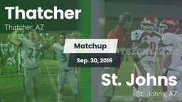 Matchup: Thatcher vs. St. Johns  2016