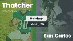 Matchup: Thatcher vs. San Carlos  2016