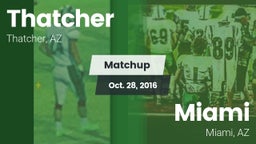 Matchup: Thatcher vs. Miami  2016