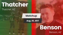 Matchup: Thatcher vs. Benson  2017