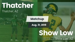 Matchup: Thatcher vs. Show Low  2018