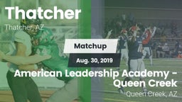 Matchup: Thatcher vs. American Leadership Academy - Queen Creek 2019