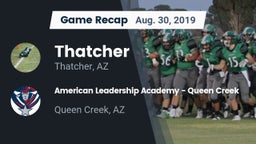 Recap: Thatcher  vs. American Leadership Academy - Queen Creek 2019