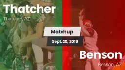 Matchup: Thatcher vs. Benson  2019