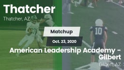 Matchup: Thatcher vs. American Leadership Academy - Gilbert  2020
