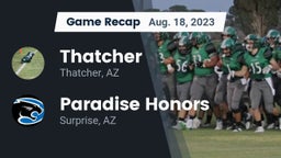 Recap: Thatcher  vs. Paradise Honors  2023