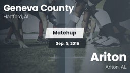 Matchup: Geneva County vs. Ariton  2016